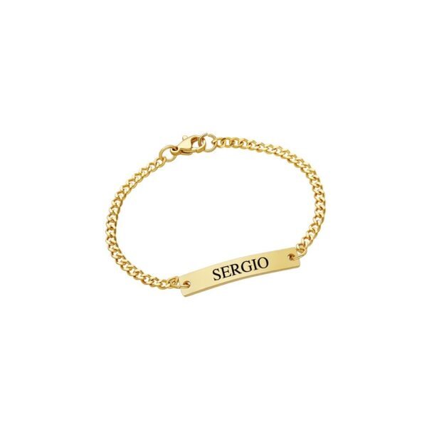 Pulsera Barbada Placa Acero 316 L