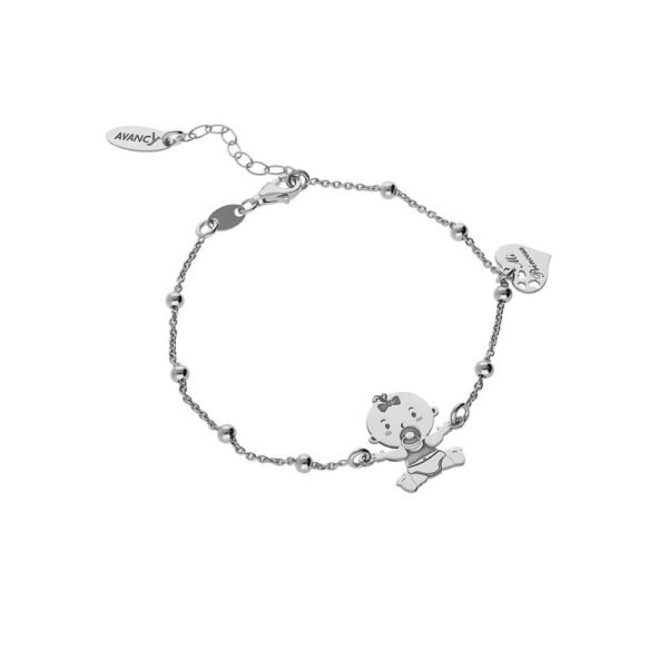 Pulsera Bebé Mi Princesa Plata Ley 925