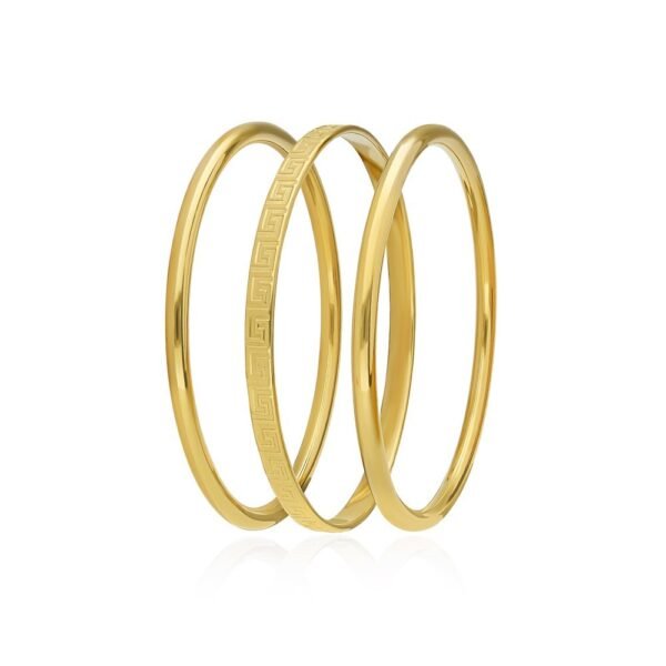Pulsera Brazalete Tres Aros Acero 316 L