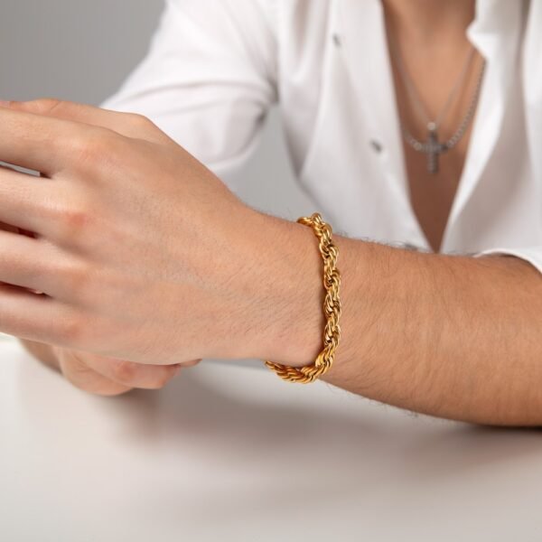 Pulsera Cordón Salomónico Acero 316 L - Imagen 2