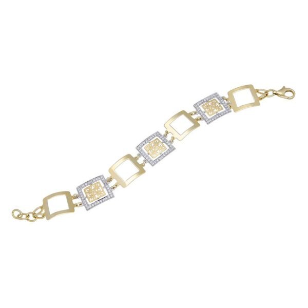Pulsera Geometric Glamour Oro 18 Klt