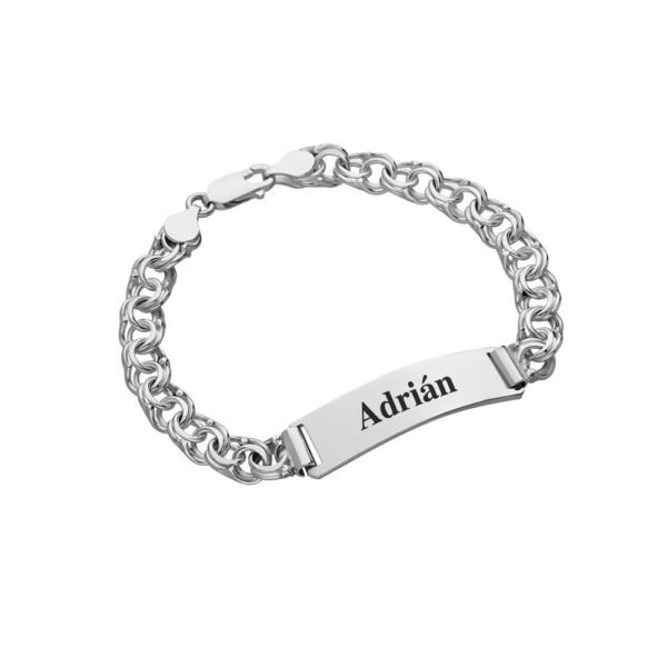 Pulsera Hungarina y Placa Plata Ley 925