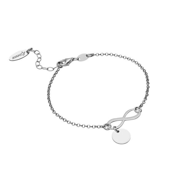 Pulsera Infinito y Charm Plata Ley 925 - Imagen 2