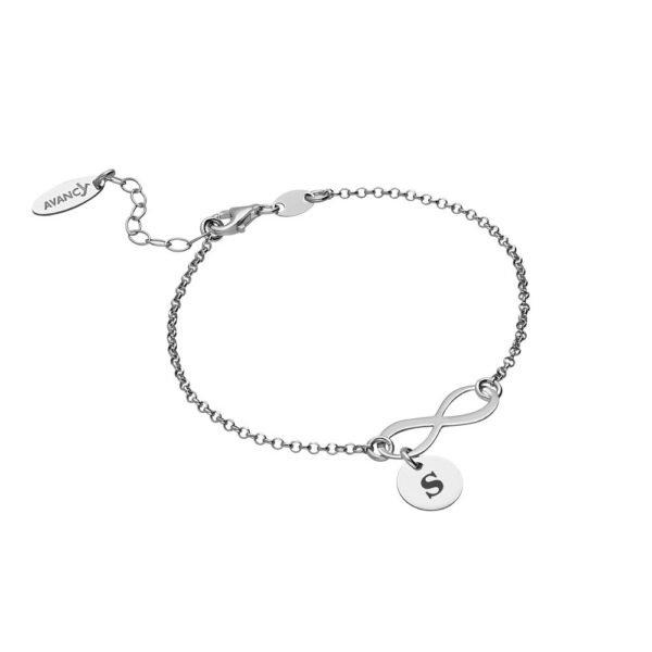 Pulsera Infinito y Charm Plata Ley 925