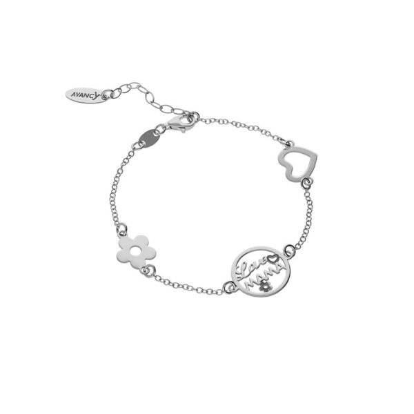 Pulsera Love Mamá Plata Ley 925