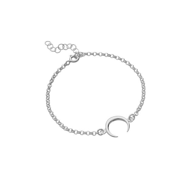 Pulsera Luna Invertida Plata Ley 925