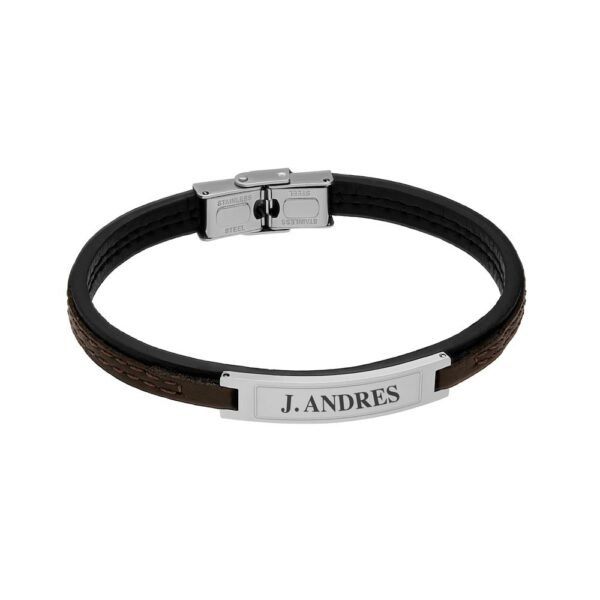 Pulsera Magnum Piel Acero 316 L