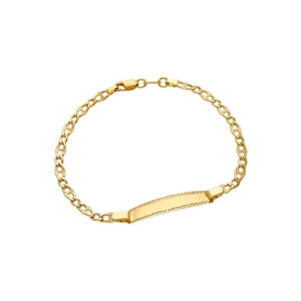 Pulsera Marina Placa Oro 18 Klt