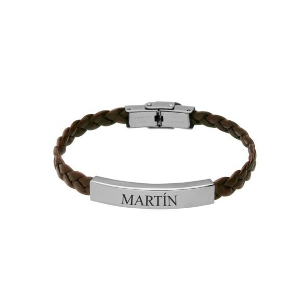 Pulsera Piel Acero 316 L.