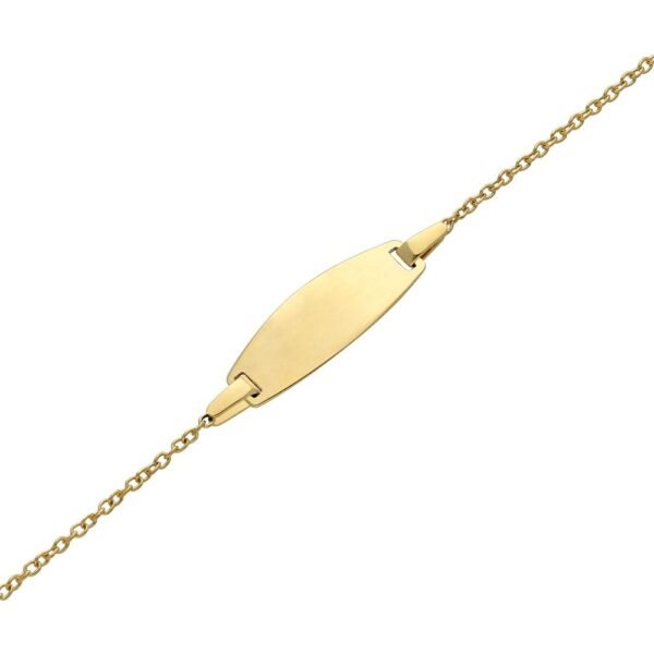 Pulsera Placa Bebé Oro 9 Klt - Imagen 2