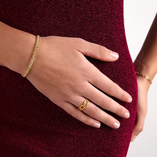 Pulsera Princesa Circonitas Acero 316 L - Imagen 3