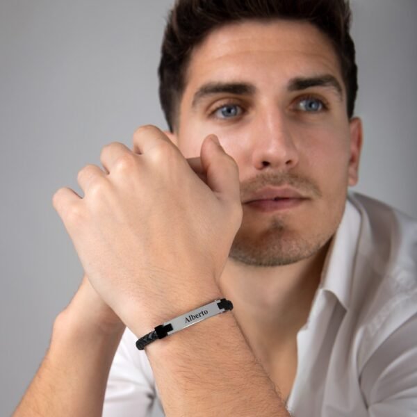 Pulsera Style Men in Black Acero 316 L - Imagen 2