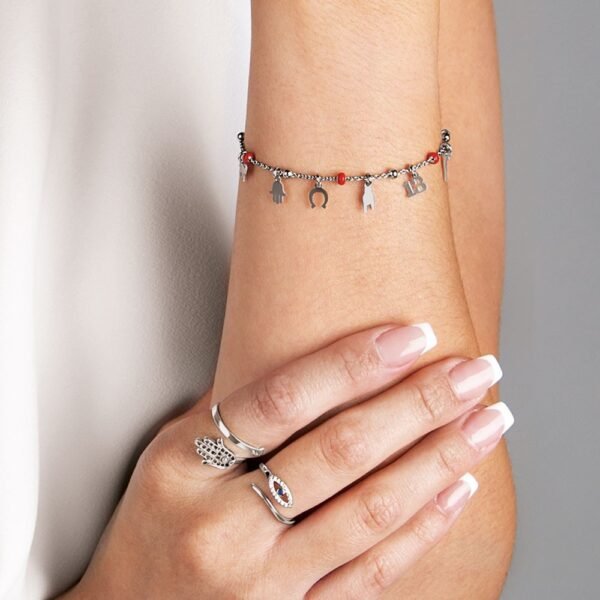 Pulsera Suerte y Protección Plata Ley 925 - Imagen 2