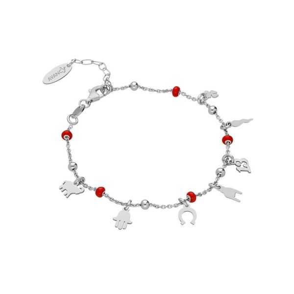 Pulsera Suerte y Protección Plata Ley 925